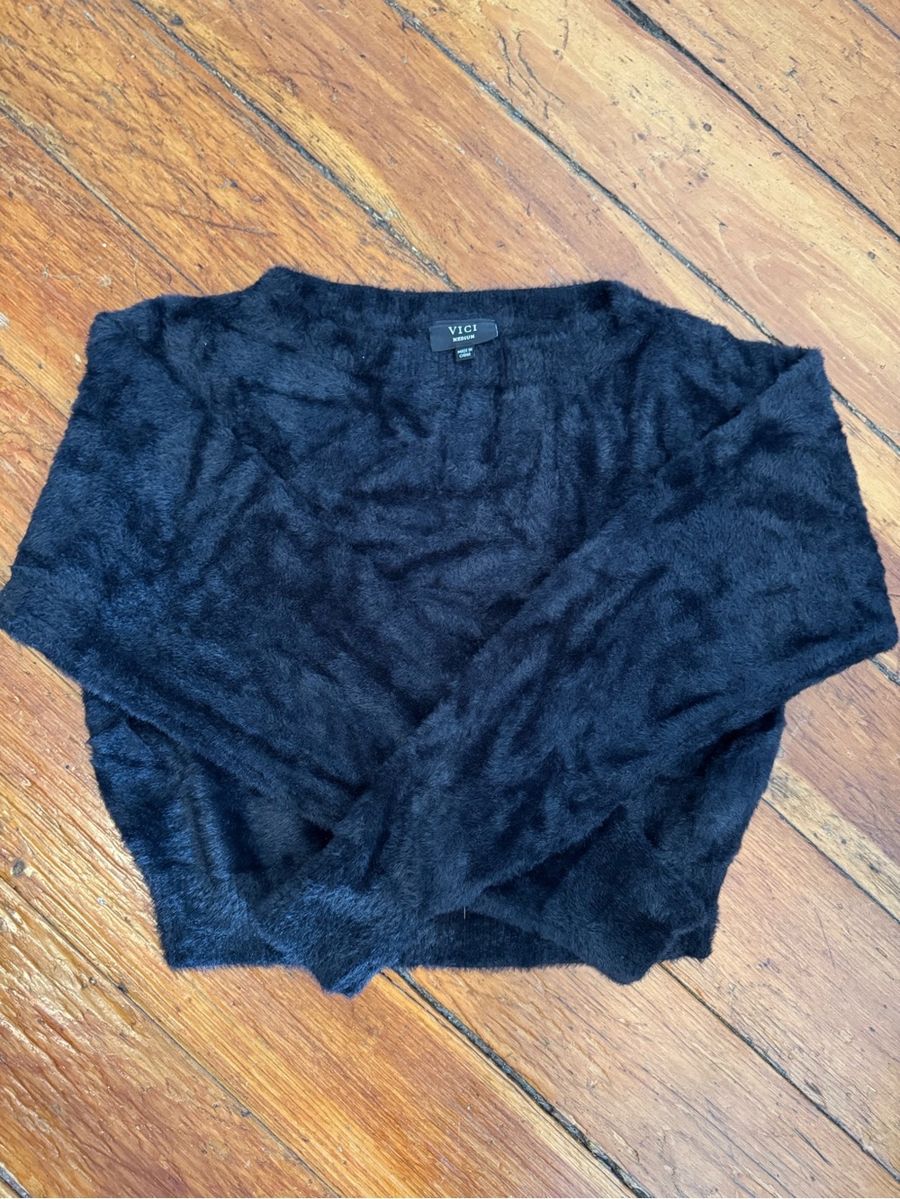 VICI Black Fuzzy Sweater